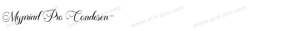 Mypriad Pro Condesen字体转换